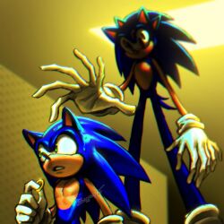 sonic the hedgehog from backrooms (creepypasta)