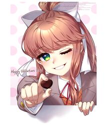 monika (doki doki literature club) from doki doki literature club