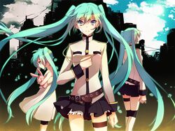 hatsune miku from vocaloid by ponjiritsu