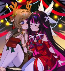 columbina (genshin impact) from christmas by mizah (mizah)