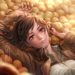 sasha braus from shingeki no kyojin by kotikomori