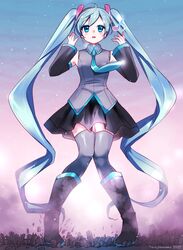 hatsune miku from vocaloid by torajimaneko
