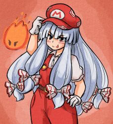 fujiwara no mokou from super mario bros.