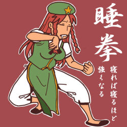 hong meiling from touhou by onikobe rin