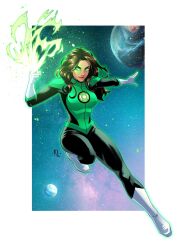 green lantern from dc comics by kath lobo