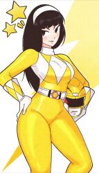 mighty morphin yellow ranger from mighty morphin power rangers by jeff miga