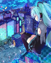 hatsune miku from vocaloid by tsukiyo (skymint)