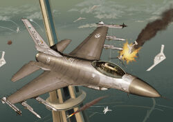 f-16 fighting falcon from ace combat by henshako