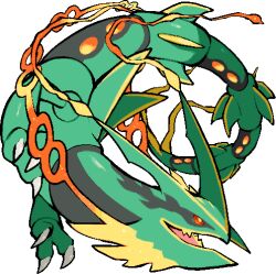 mega rayquaza from pokemon by kawaanago