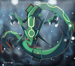 rayquaza from pokemon by woofzilla