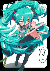 hatsune miku from vocaloid by tadeno