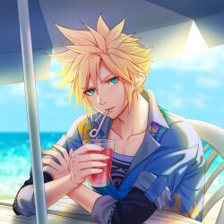 cloud strife from final fantasy by cyacyacyacyaki