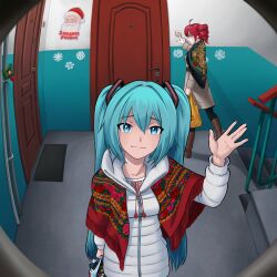 hatsune miku from christmas by artguild25