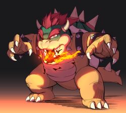 bowser from super mario bros. by yana (nekoarashi)
