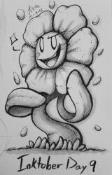 flowey (undertale) from inktober by aidaita (magicbirb)