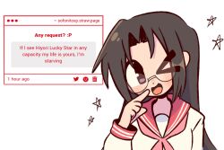 tamura hiyori from lucky star by sofo soup