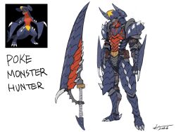 garchomp from monster hunter (series) by hichi