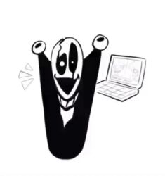 w.d. gaster from undertale by onerudegentlman