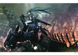 black rock shooter (character) from black rock shooter by huke