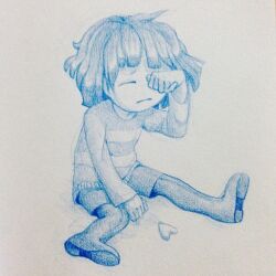 frisk (undertale) from undertale by milkyawayart