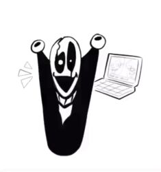 w.d. gaster from undertale by onerudegentlman