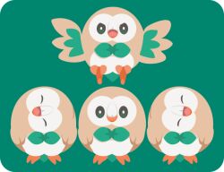 rowlet from pokemon by rizu (rizunm)