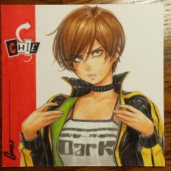satonaka chie from persona by omar dogan
