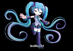 hatsune miku from vocaloid