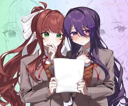monika (doki doki literature club) from doki doki literature club
