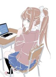 monika (doki doki literature club) from doki doki literature club