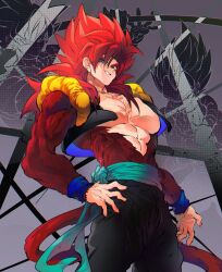 gogeta from dragon ball by ommmyoh