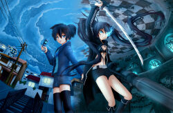 black rock shooter (character) from black rock shooter by wasudo