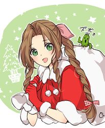 aerith gainsborough from christmas by jouji