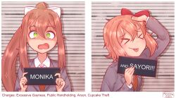 monika (doki doki literature club) from doki doki literature club