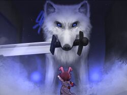 rabbit and steel fan art