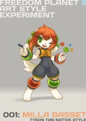 milla basset from freedom planet by tyson tan