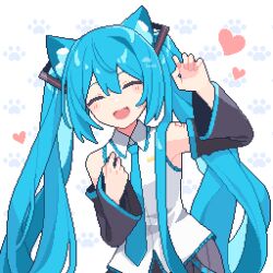 hatsune miku from vocaloid by amefu luna