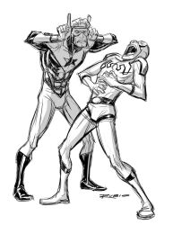 blue beetle from dc comics by bobby rubio