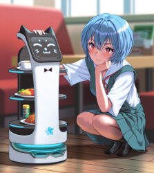 ayanami rei from neon genesis evangelion by robot cat