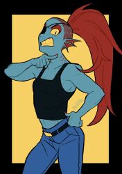 undyne from undertale by bluebertea