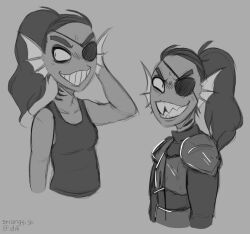 undyne from undertale by strongfish (artist)