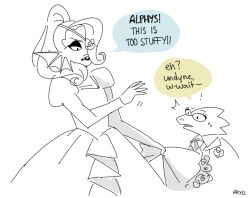 alphys from undertale by aryll (marbles)