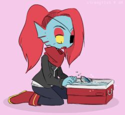 undyne from undertale by strongfish (artist)