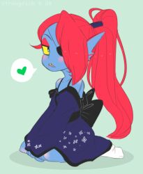 undyne from undertale by strongfish (artist)