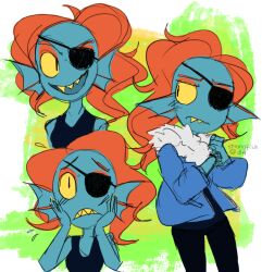 undyne from undertale by strongfish (artist)
