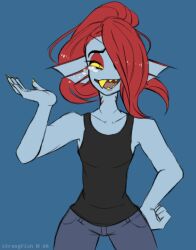 undyne from undertale by strongfish (artist)