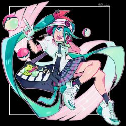 hatsune miku from pokemon by borcheim