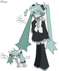 hatsune miku from vocaloid by koasku