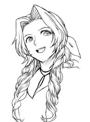aerith gainsborough from final fantasy by bokkori