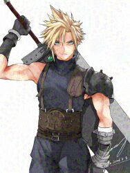 cloud strife from final fantasy by crazy02oekaki